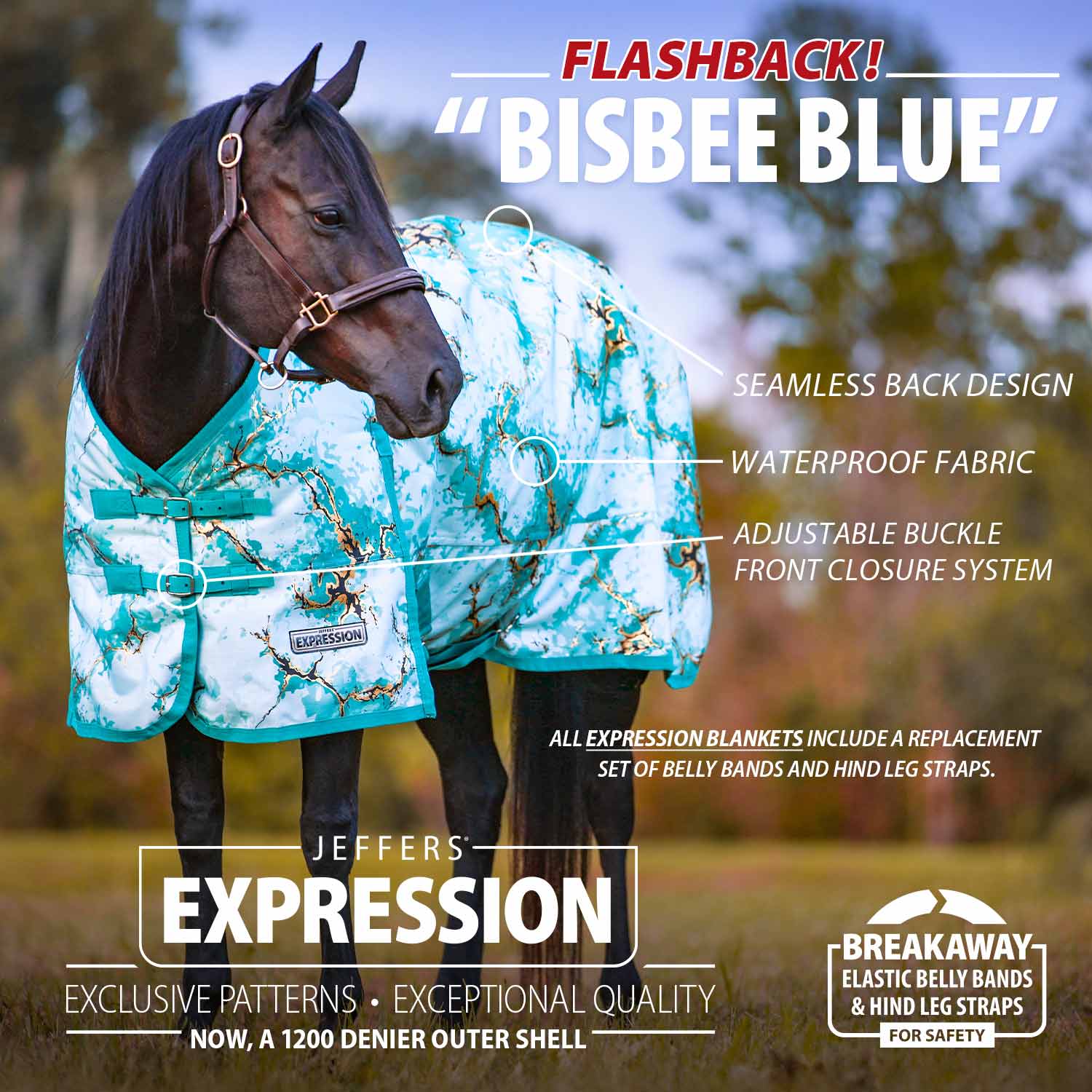 Expression 1200 Denier Standard Neck Horse Turnout Sheet, 0 Gram