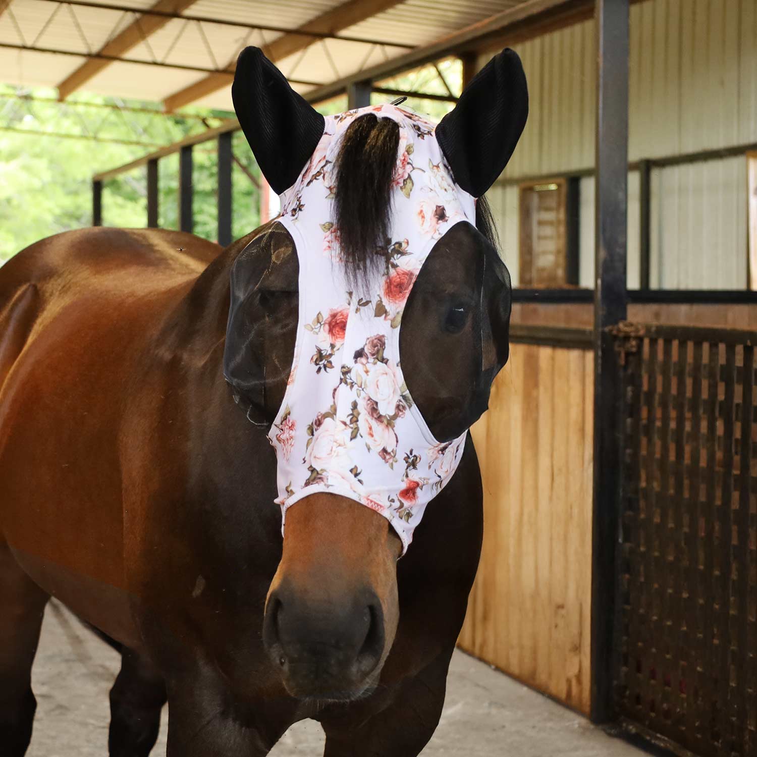 Expression Lycra Horse Fly Mask with Ears