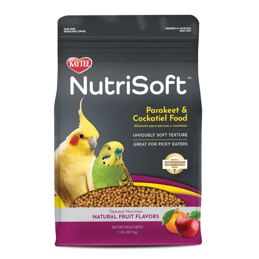 Kaytee Nutrisoft Parakeet & Cockatiel Pet Bird Food 2 lb
