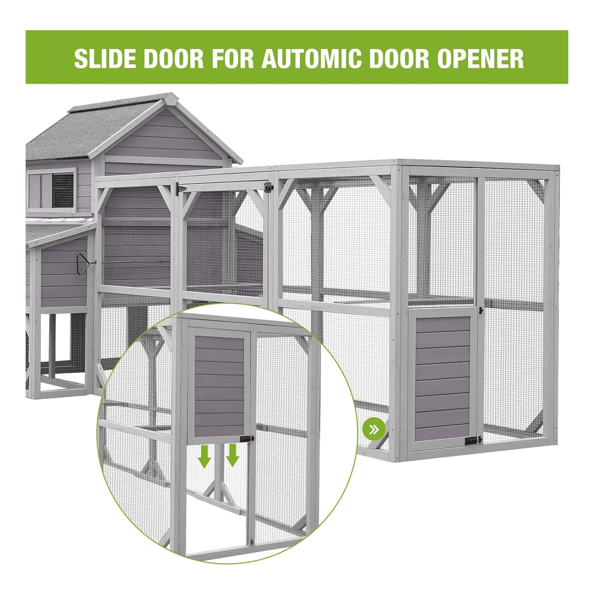 Large 137-Inch Wooden Chicken Coop With Run And 6 Nesting Boxes [10-15 Chickens]
