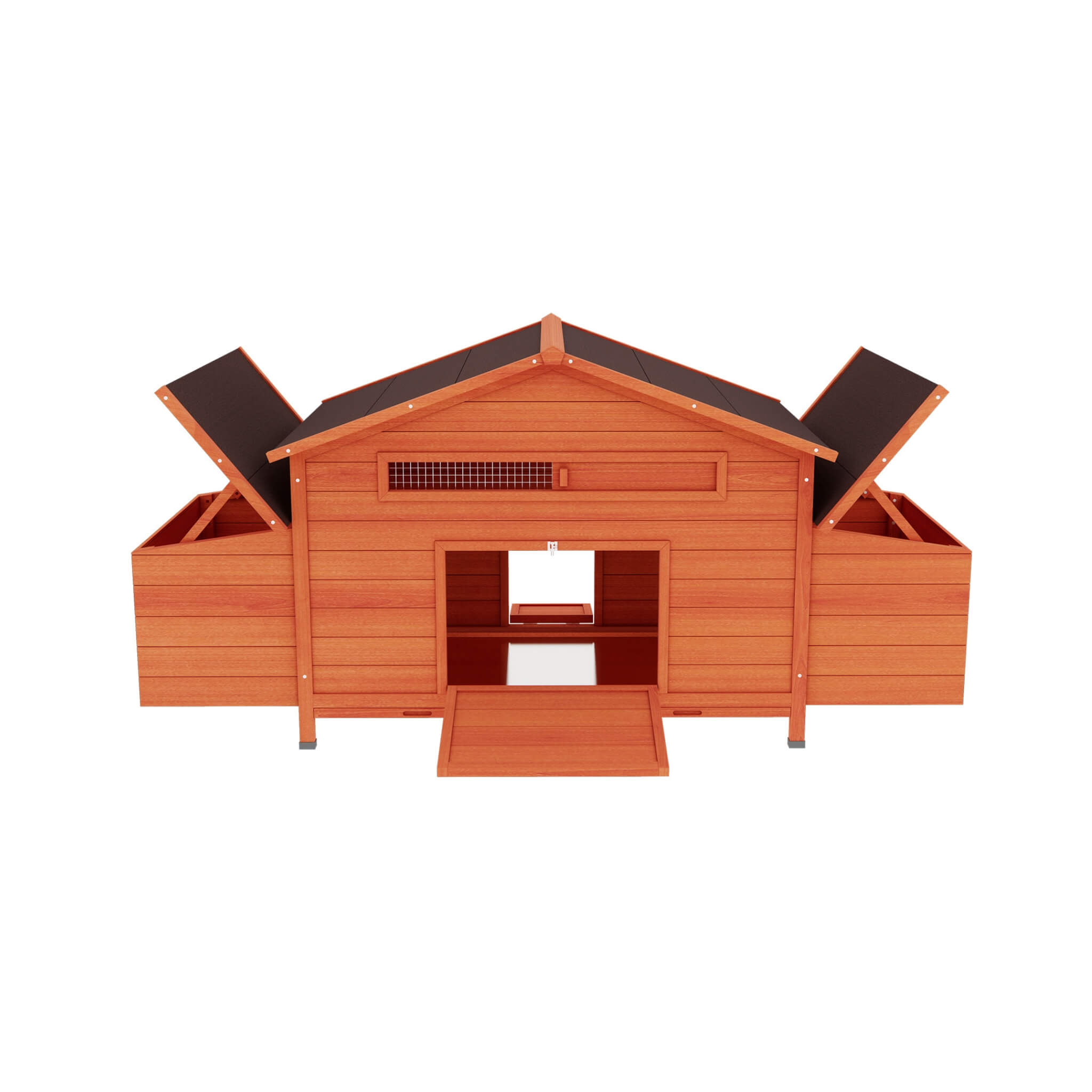 Large 44-Inch Premium Outdoor Spacious Wooden Chicken Coop With Two-Sides Nesting Boxes