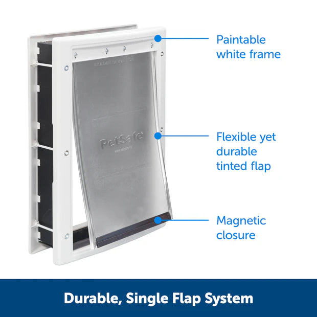 PetSafe Plastic Pet Door with White Frame Medium