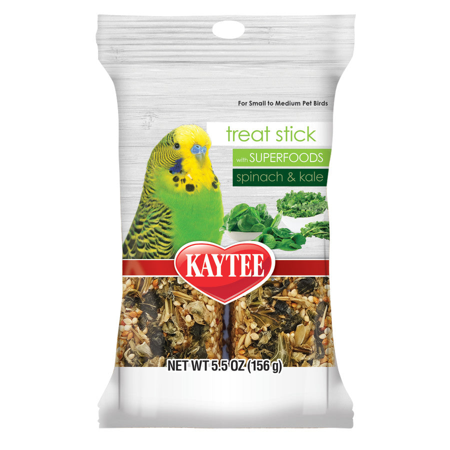 Kaytee Avian Superfood Treat Stick Spinach & Kale 5.5oz Net Weight, 1ea/5.5 oz