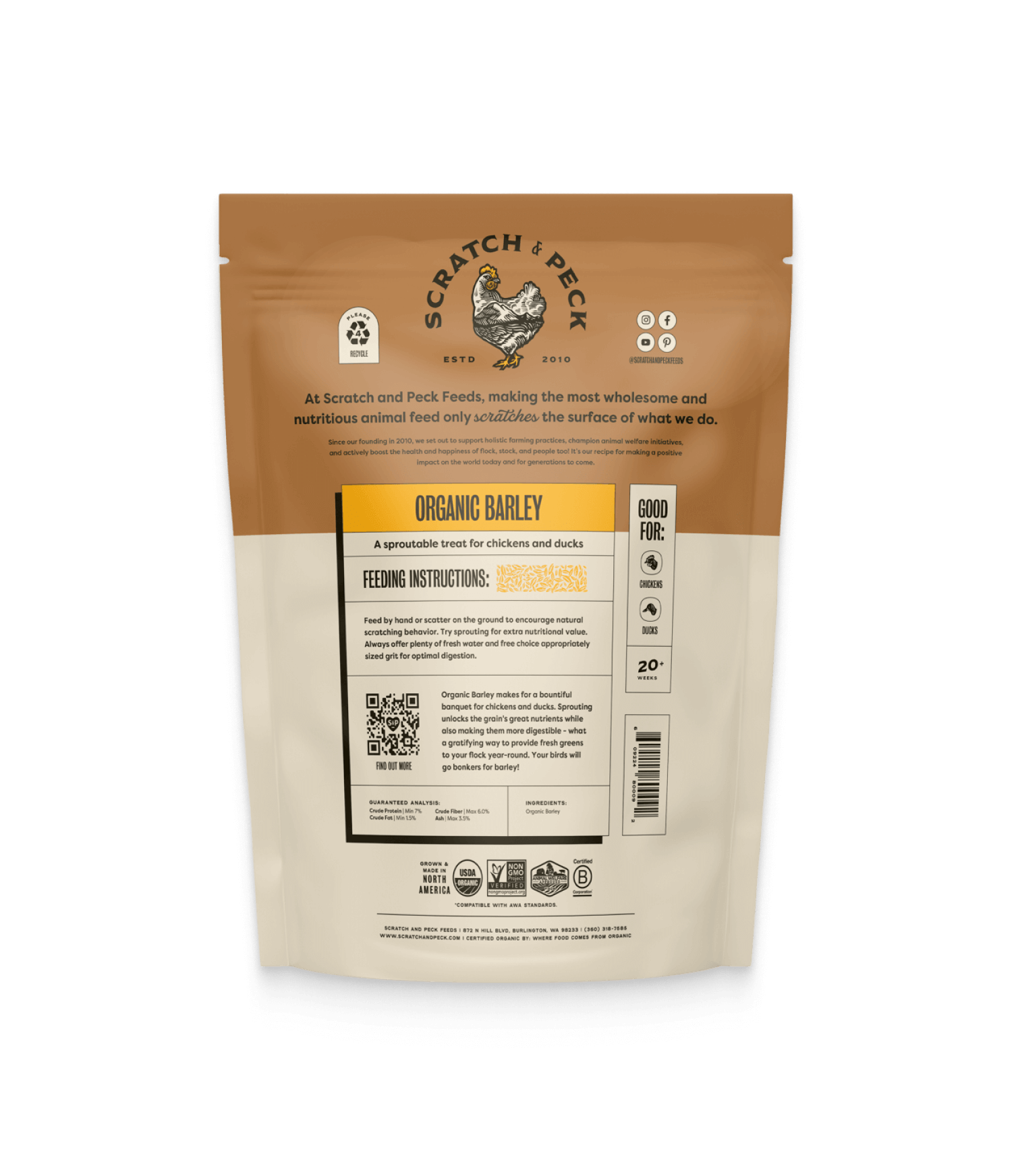 S/P BARLEY ORGANIC 10 LB