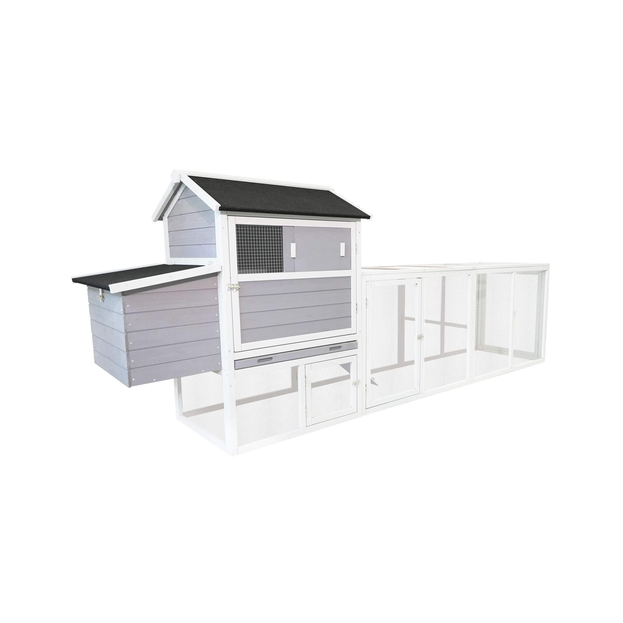 Large Heavy-Duty 113-Inch Outdoor Anti-UV Waterproof Wooden Chicken Coop Hen House