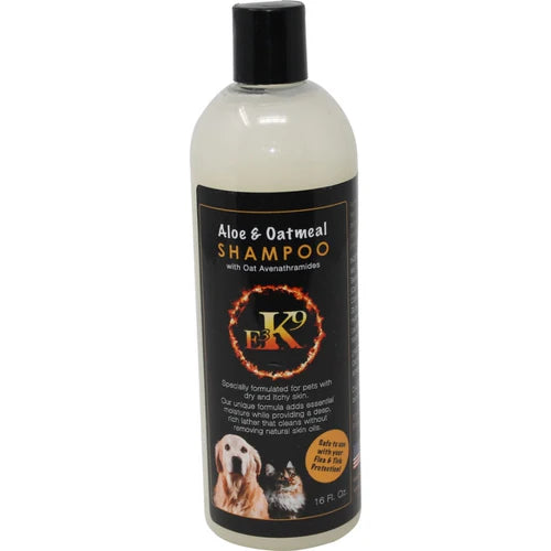 E3 K9 ALOE & OATMEAL SHAMPOO W/OAT AVENATHRAMIDES 16oz