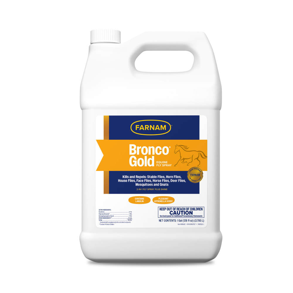 Farnam Bronco Gold Horse Fly Spray & Coat Conditioner 1gal