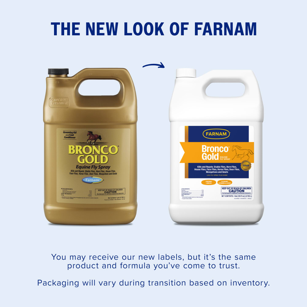 Farnam Bronco Gold Horse Fly Spray & Coat Conditioner 1gal