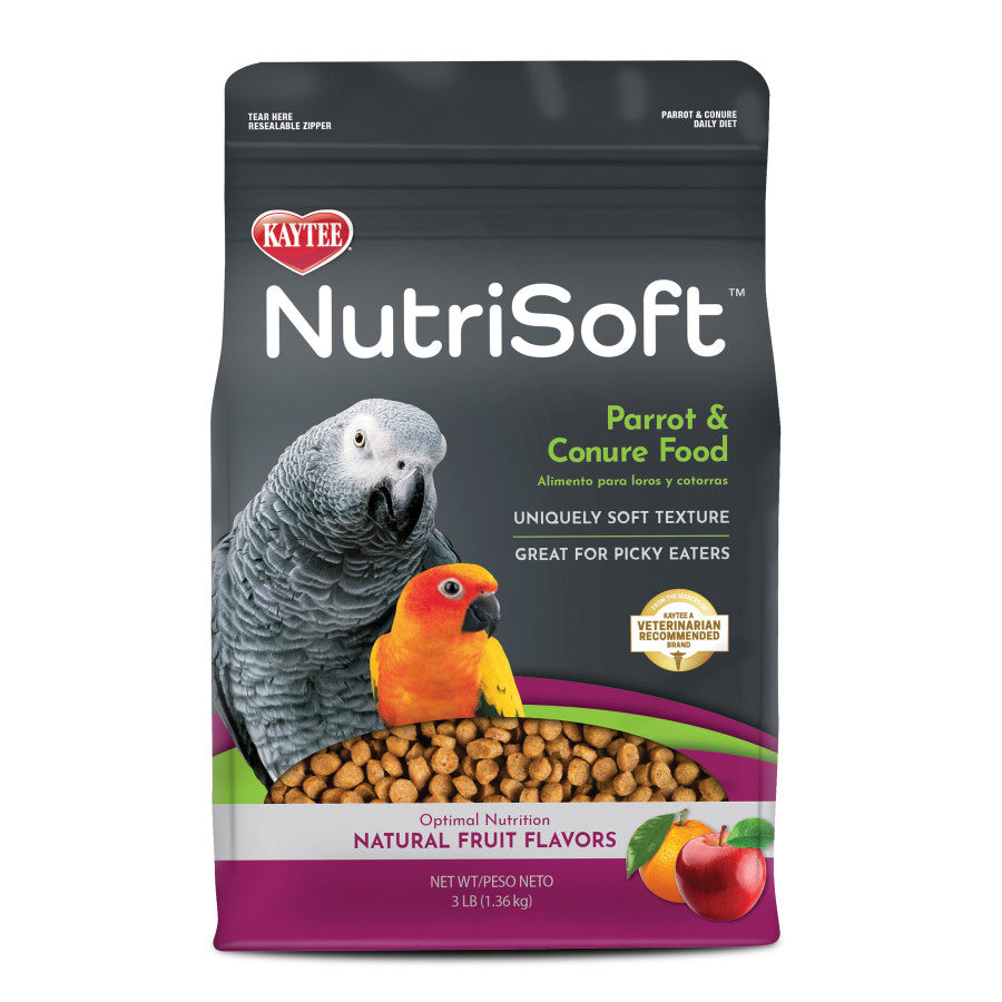 Kaytee Nutrisoft Parrot & Conure Pet Bird Food 3 lb