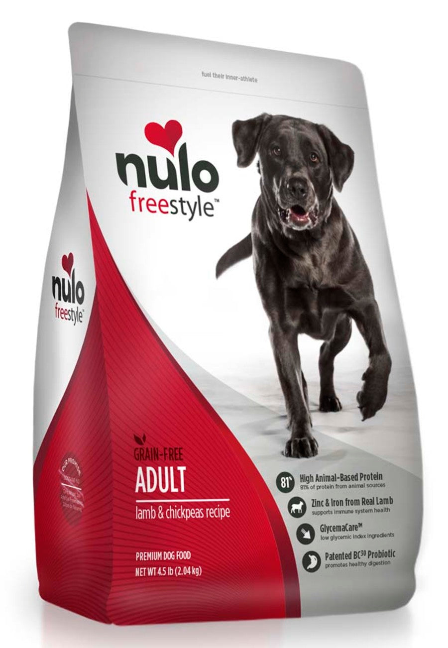 Nulo FreeStyle Grain Free Adult Dry Dog Food Lamb & Chickpeas 4.5lb