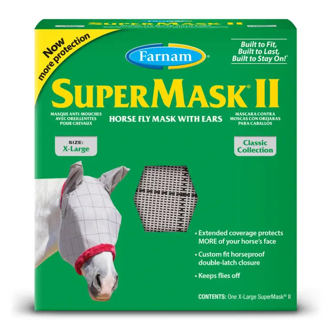 FARNAM FLY MASK XLRG W/EARS