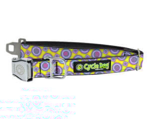 CDOG Collar SpaceDot YLW Reg M
