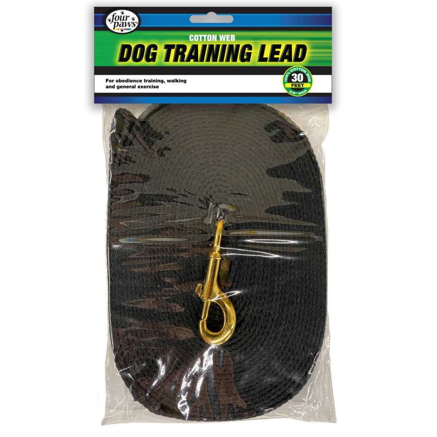 DOG TRAINING LEAD BLACK 30FT